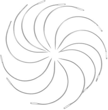 MAGICLULU 100 Piezas Aguja De Coser Curva Tipo c Agujas Grandes Para Extensiones De Cabello y Tapicería Para Costura Mano Proyectos De Hogar