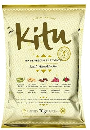 NULTHY 2x70g - Chips de Vegetales Exóticos KITU | Vegano, Sin Aditivos, 50% Menos Grasa, Yuca y Remolacha.