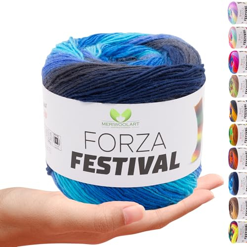 MeriWoolArt Lana per calze a 4 fili, 100 g, filato di lana merino per lavorare a maglia e all'uncinetto, 75% lana vergine (superwash), 25% poliammide, 420 m, ideale per calze da uomo e donna, maglioni