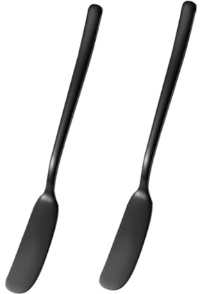 MOLUCKFU 2 Pièces Couteau À Beurre Inoxydable Lame De Fromage 6.50In Tartineur Pour Confiture Crème Fromage Ustensile De Cuisine Pour Restaurant Et Maison