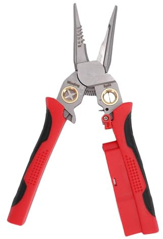 Jectse Pince à Dénuder 8 en 1 avec Testeur de Tension, Dénudeur de Fil, Fonction de Mesure de l'électricité pour Couper et Tirer des Fils, Ciseaux à Câble pour Gratter et Presser les