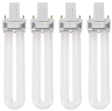 Sewroro Lampada Per Unghie Uv 12w Tubo Luminoso Per Manicure 4 Pezzi Asciuga Smalto Rapido Per Uso Domestico e Salone Di Bellezza