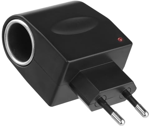 Adaptador de Encendedor de Cigarrillos para Coche de 220 V a 12 V 500 mA, convertidor de Enchufe de Pared para Coche, Transformador de Corriente CA a CC Compacto de 6 W