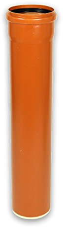 Gebr. Ostend. Kunststoffe GmbH KG-Rohr mit Steckmuffe und Gummidichtring PVC-U DN 200 Länge 1000 mm Orange