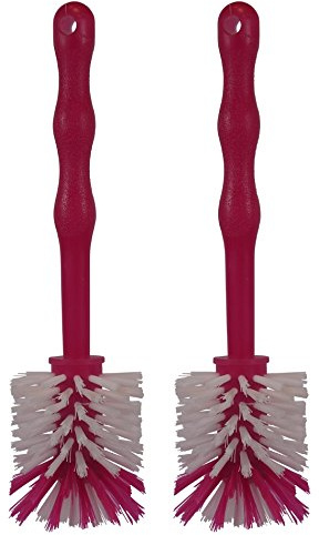 HG Verlag ( 2 Stück im Set Mixtopf Spülbürste - ideal zum Reinigen von Mixtöpfen wie z.B. Thermomix Bürste TM6 TM5 / TM31 sowie Mixtöpfen - (2 x Pink)