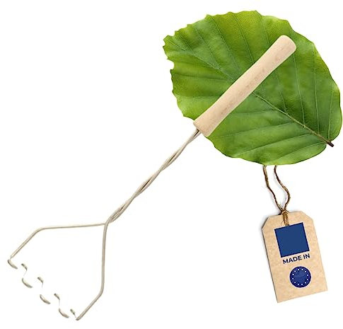 HOFMEISTER® Pesta patate, onde metalliche, 36 cm, per patate, verdure, gnocchi di patate e purè di patate, robusto schiaccia-patate proveniente dall'Europa, 100% Made in EU