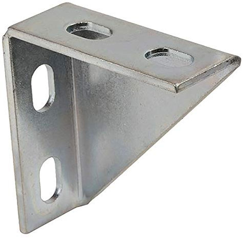 2 Stück - Winkelkonsole für Profil 38mm x 40mm mit Winkelmaß 200mmx200mm und Materialstärke 4mm - Konsole mit Korrosionsschutz durch Verzinkung erhöht die Belastbarkeit