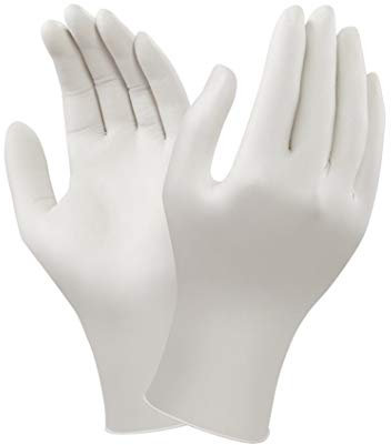 Box - Guantes de nitrilo sin polvo, color blanco, 200 unidades