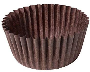 ARTIGIAN CARTA 2000 pezzi pirottini muffin carta da forno rotondo, pirottini cupcake tulipano per dolci e cioccolatini marrone D 3.5 cm H 2.05 cm