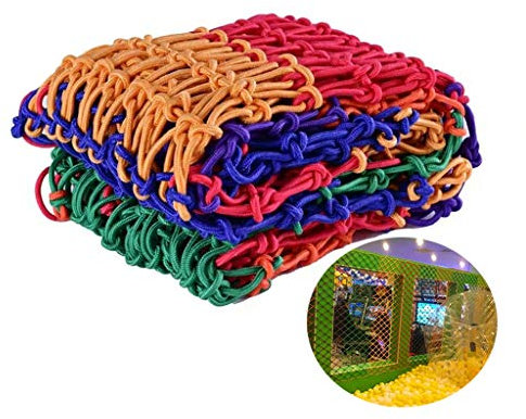 Treppensicherheitsnetze, 4mm Linie Haushalts Treppe Balkon Kinder Anti-Fallen Net Farbige Nylonfußballfeld Zaun Dekoration Net (Color : Style 1, Size : 3mx4m)