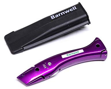 Barnwell Candy Violet Dolphin Delphin Carpet Fitters Work Trimming Fixed Knife and Holster NO Blades