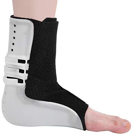 Knöchelbandage, Lace Up Knöchelstütze Brace Foot Drop Brace, Rehabilitations-Fußstütze, Schnürung Verstellbare Unterstützung für Wiederherstellung von Verletzungen Einheitsgröße(links)