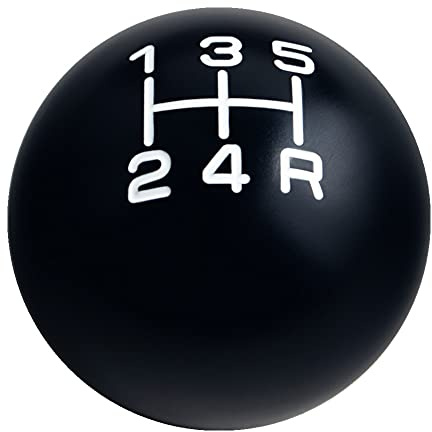 DEWHEL Black/White Inlay Sphere Aluminum 200 Grams Weighted Manual Shift Knob 5 Speed Short Throw Shifter M12x1.25 M10x1.5 M10x1.25 M8x1.25