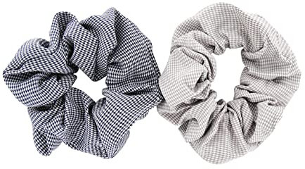 axy XXL Scrunchie Haargummi Set - 2x Stoff Haargummis Zopfhalter Zopfgummi Haarteil Haarband Scrunchies Doppelpack (Set 13)