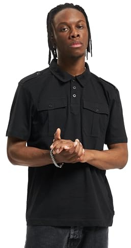 Brandit Jersey Poloshirt Jon Shortsleeve Männer Poloshirt schwarz Basics