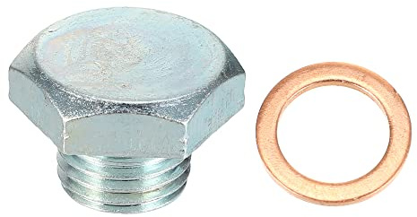 A ABSOPRO Ölablassschraube M14x1,5 Für Chevy Sonic 12-20 1Pc | Farbe Silber, Material Edelstahl, Groesse 16x24mm, OE 94027565, Inkl Dichtring, Für Chevy Aveo 04-17, Für Chevy Trax 13-20