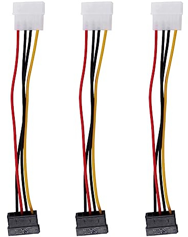 3X Sata Alimentazione Convertitore Adattatore A Molex, 6 Pollici
