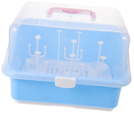 ABOOFAN Babyflaschenaufbewahrungsbox Material Trocknungsbox Für Stillflaschen Und Babygeschirr Aufbewahrungsbox Mit Griffdesign Für Einfache Handhabung Geeignet Für Home Und