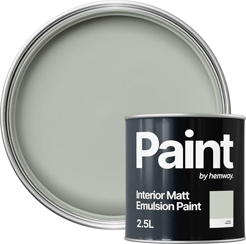 Hemway Pistachio Green Paint 2.5 L, Indoor Matt Finish, One Coat, Wall Paint, Acrylic & Water-Based Emulsion, Quick Dry & High Coverage for the Kitchen, Bathroom & Bedroom Walls & Ceiling