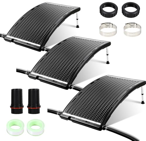 Gimisgu Solar Poolheizung 113 x 69 x 35 cm, Sonnenkollektor Pool 32-40mm Anschluss, Solarkollektor für Ihren Swimmingpool zum Erwärmen des Wasser, Solarheizung, Pool-Solarheizung (3 Sets)