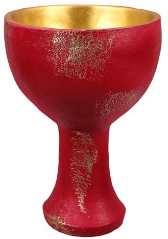 ABOOFAN Resin Holy Cup for Desktop Worship Altar Cup Gold Decor Religious Worship Supplies