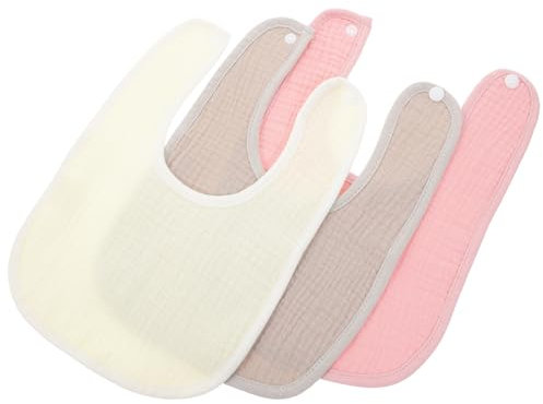 Hoement 3stücke Baumwolllätzchen Für Junge Mädchen Kleinkinder Und Neugeborene Fütterungslätzchen Mit Druckknopfverschluss Saugfähig Und Hautfreundlich Für Jungen Und Mädchen