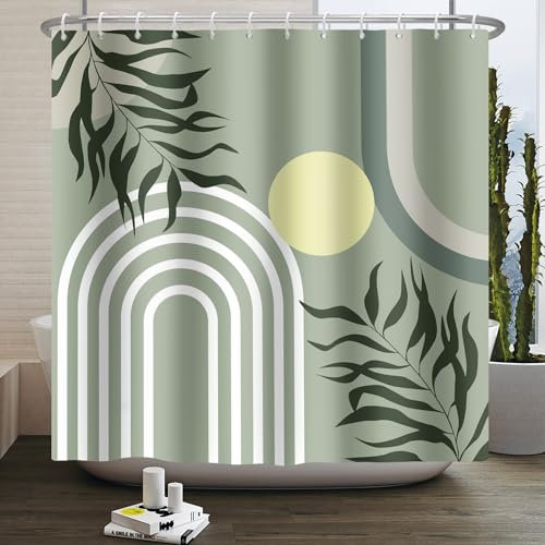 Duschvorhang Gelb Hellgrün Duschvorhang Stoff Polyester Badevorhang Shower Curtains Antischimmel Duschvorhang Wasserdicht Duschvorhänge Duschvorhang 240x200 mit 12 Duschvorhangringen