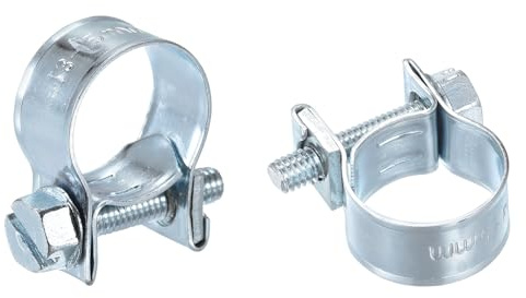 sourcing map 25Pcs Fuel Line Pipe Hose Clamp Clip, 13-15mm Fuel Injection Hose Clamp Adjustable Pipe Hose Clip Tube Clamps for Plumbing Automotive and Industrial