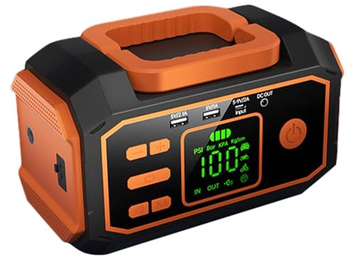 Autoreifen-Luftpumpe tragbar, tragbarer Reifenfüller für Auto - Mobile Reifenpumpe | 20000 mAh mobile Reifenpumpe, Fahrradreifen-Luftpumpe mit digitalem Manometer und LED-Licht für Autos, Motorräder
