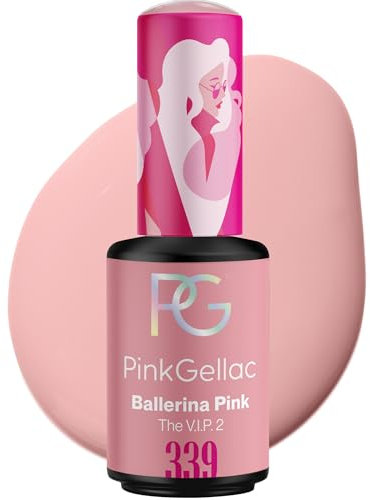 Pink Gellac Gel Nagellack UV - 339 Ballerina Pink 8 ml - Gelnagellack für UV Lampe - Rosa - Einfache Anwendung Nail Polish für 14 Tage Salonqualität - Veganer Gellack Made in Holland