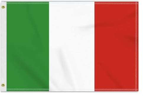 Große 60×90 CM Italien Flagge, 2×3FT Medium 150D Italienisch banner,Strapazierfähige Doube-Seitendruck Dekor Messingösen Medium Italy