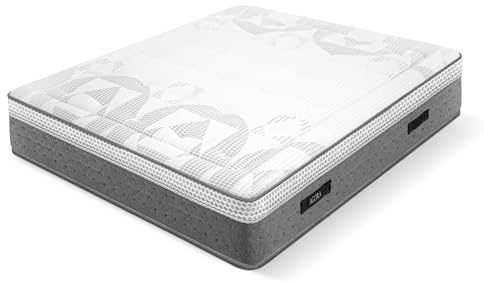Win Rest Colchón 135X190 cm - Visco Gel Altamente Transpirable Modelo Agora, Altura 29 cm, Núcleo Espuma Cloud Foam Viscoelástico, Firmeza Media, Tejido Strech, Hipoalergénico, Fabricado en España