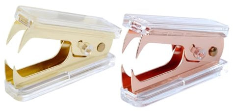 DOITOOL 2pcs Stapler Remover Tool Book Binding Machine Office Supplies Desk Stapler School Stationery Random Color