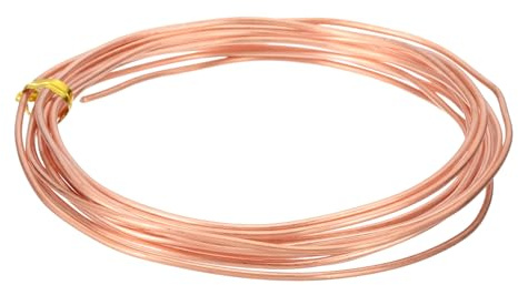 PATIKIL 99.9% Pure Copper Wire for Jewelry Making, 14 Gauge (1.6mm) Copper Craft Wire 9.8 Feet Beading Jewelry Making Supplies for Crafting Wreath Electroculture Gardening