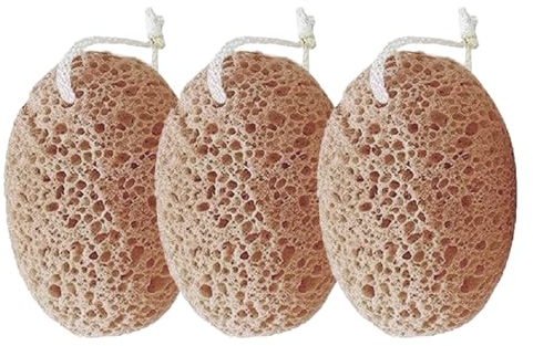 Noaxylic 3 Piezas Esponja de Baño, Esponjas de Bano con Cuerda, Esponjas Corporal Exfoliante Suave, Esponja Baño Mucha Espuma Grande, Sponge Ducha Reutilizable, para Mujeres y Hombres(Marrón)