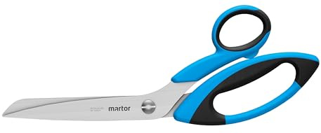 MARTOR extra große Sicherheitsschere SECUPLUS 568, Schneide, Edelstahl | 115 mm, Großer Griff für Handschuhe, Soft-Grip, Schraubverbindung, Karton, Folie, Werkstatt, No. 568001.00