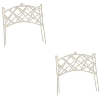 HANABASS 2pcs Miniature Metal Arch Bridge for Fairy Garden Decor Rustic Outdoor Ornament for Micro Landscape Accessory and Small Garden Pathway