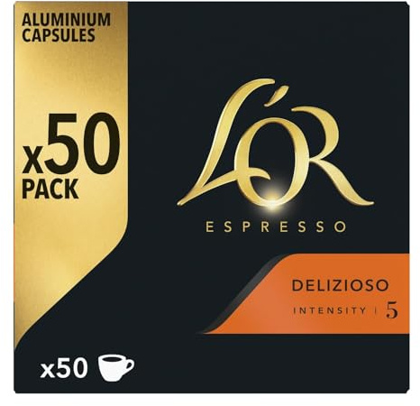 L'OR – Café Capsules Intense et Aromatique, Torréfaction Équilibrée pour Machines Nespresso (Boîte 50) - Le Lot De 2