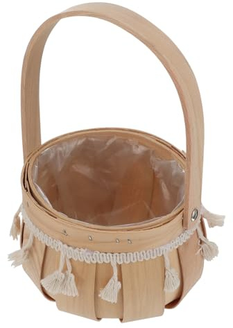 CLISPEED Corbeille Osier Tressée Main pour Fleurs Panier Décoratif de Bureau Rotin Naturel Rangement Élégant pour Plantes et Bouquets Adapté Salon et Bureau