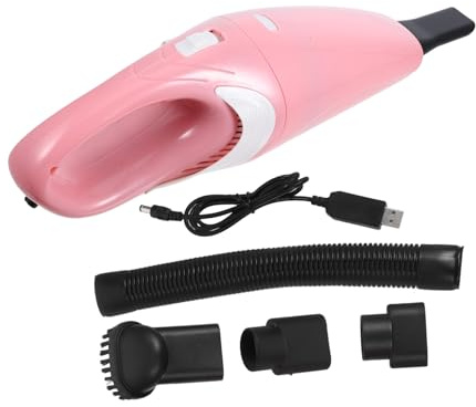 EPIGEIST Aspiradora de Mano Mini USB Recargable para Coche Portátil y Ligera Uso Seco y Húmedo para Limpieza Rápida de Polvo y Líquidos Vehículos R Rosa