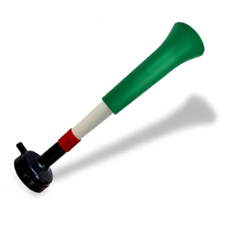 FUN FAN LINE 3er-Pack Vuvuzela. Trompeten DREI Teilen. Kompakte zerlegbare Hupe für Partys und Sportveranstaltungen. 108 DB Animation für und Erwachsene Leicht zu transportieren
