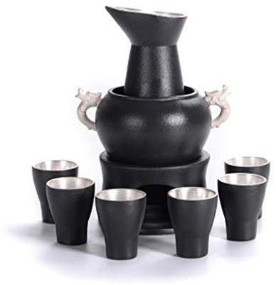 Household Wine Set Ceramic Production Warm Wine Pot Hot Hot Wine Set 9 Piece Set