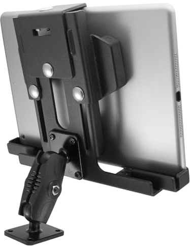 iBOLT TabDock LockPro 25mm (1 inch) Bizmount- Heavy Duty Industrial Metal Locking Drill Base Mount for All 7 - 10 Tablets- for Commercial Use Trucks/Vehicles : Great for Telematics and Fleets