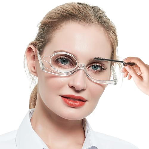 OCCI CHIARI Eye Make Up Reading Glasses Women Magnifying Eyewear Rotatable Cosmetic Eyeglasses 100 125 150 175 200 225 250 275 300 350 400 500 600(Clear 3.5)