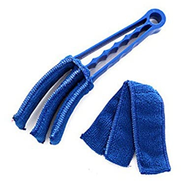 TopHomer Jalousien-Reiniger, waschbar, Jalousien-Staubwedel, Lamellenreiniger, Werkzeug für Fensterläden (blau)