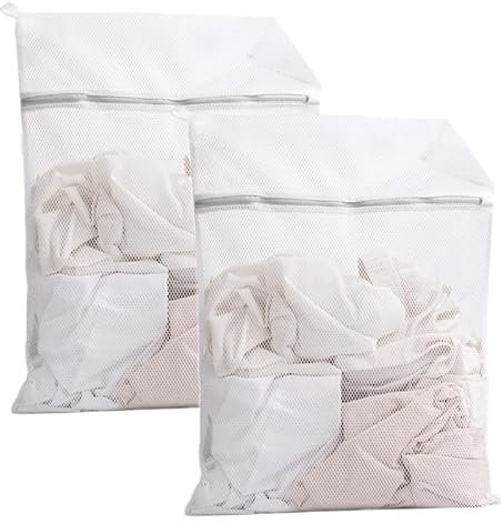 Wäschenetze Wäschebeutel für die Waschmaschine, 2 Stück Wäschetasche Wäschebeutel Laundry Bag für Bluse, Schuhe,Unterwäsche (40x50cm)