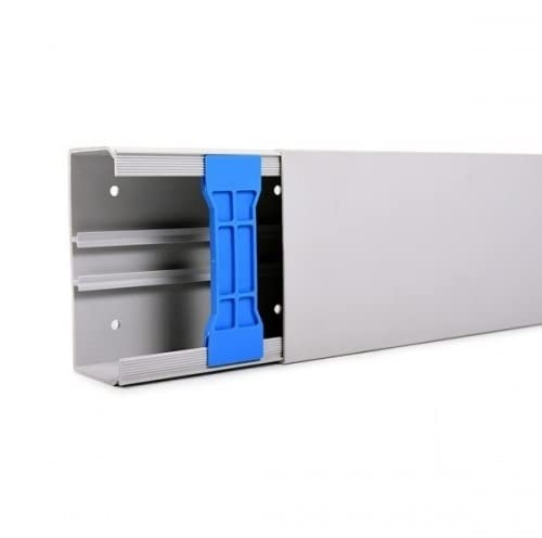 16m Kabelkanal BxH 110x60 mm, Länge 2m, Installationskanal, Leitungskanal, schraubbar, PVC grau