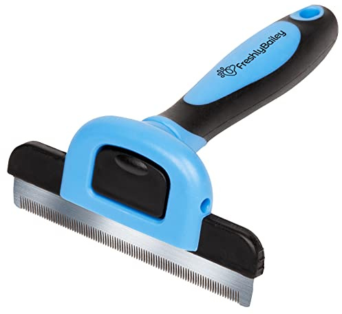 Freshly Bailey Deshedding Brush for Short Haired Dogs & Cats - Cat and Dog Brush for Shedding Short Hair - Highly Effective Deshedder Grooming Comb