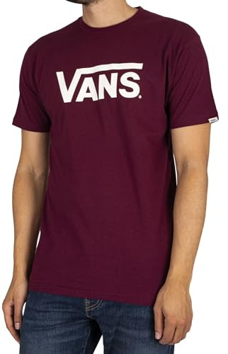 Vans Herren Classic Drop V T-Shirt, Burgunderrot Marshmallow, XXL
