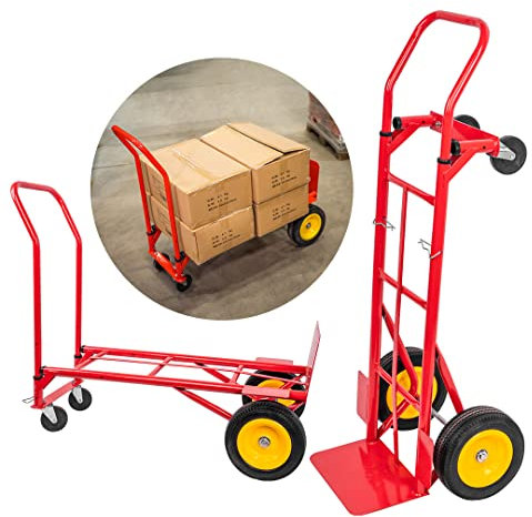 STREND PRO Sackkarre Klappbar 2 in 1 | 350 kg Trolley | Plattformwagen & Handwagen mit Rädern | Transportwagen Klappbar Ideal für Transporte und Einfache Lagerung | Handwagen | Sack Truck
